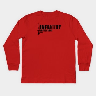 British Army Infantry (distressed) Kids Long Sleeve T-Shirt